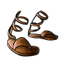 Brown Spiral Sandals